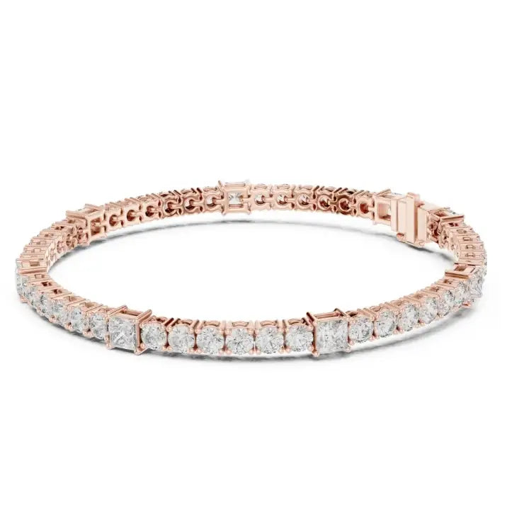 silver Brilliant Cut Diamond Bracelet