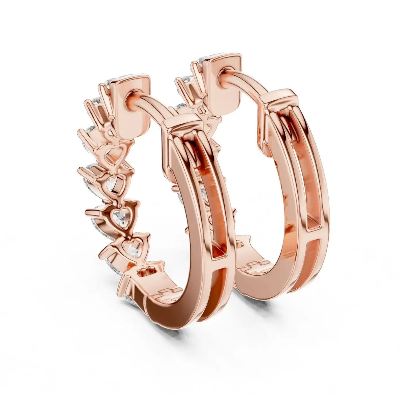 silver Love Shine Diamond Earrings