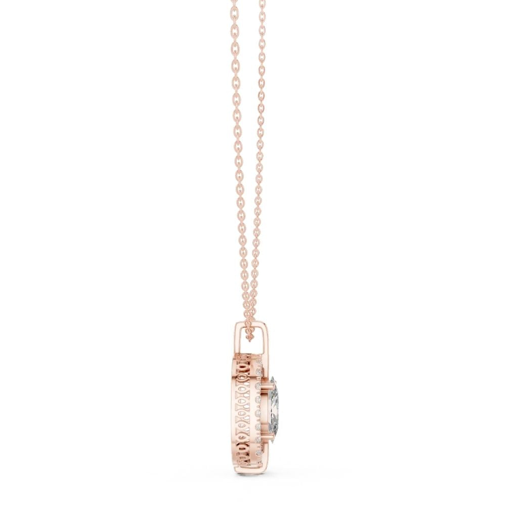 silver Brilliant Halo Pendant