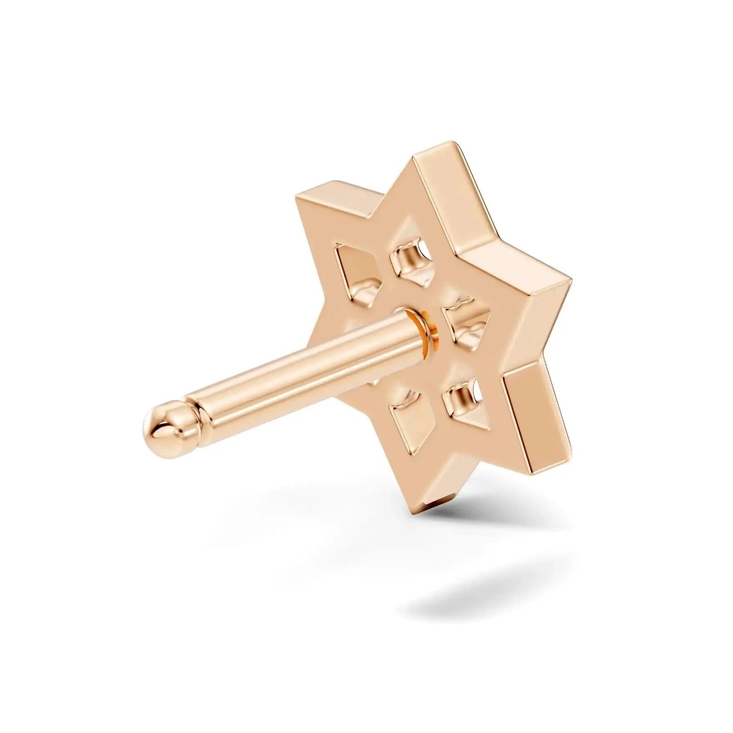 silver Diamond Star Nose Pin