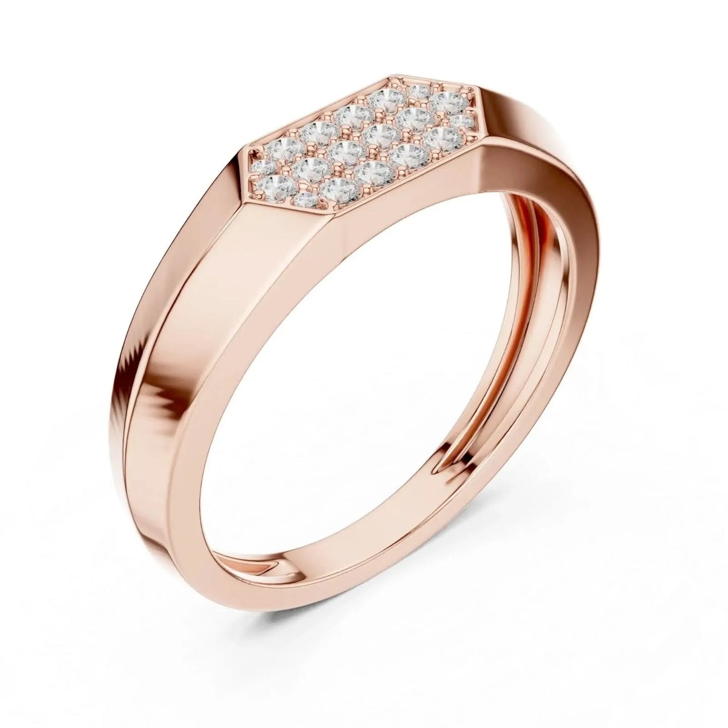 silver Luxe Grid Ring