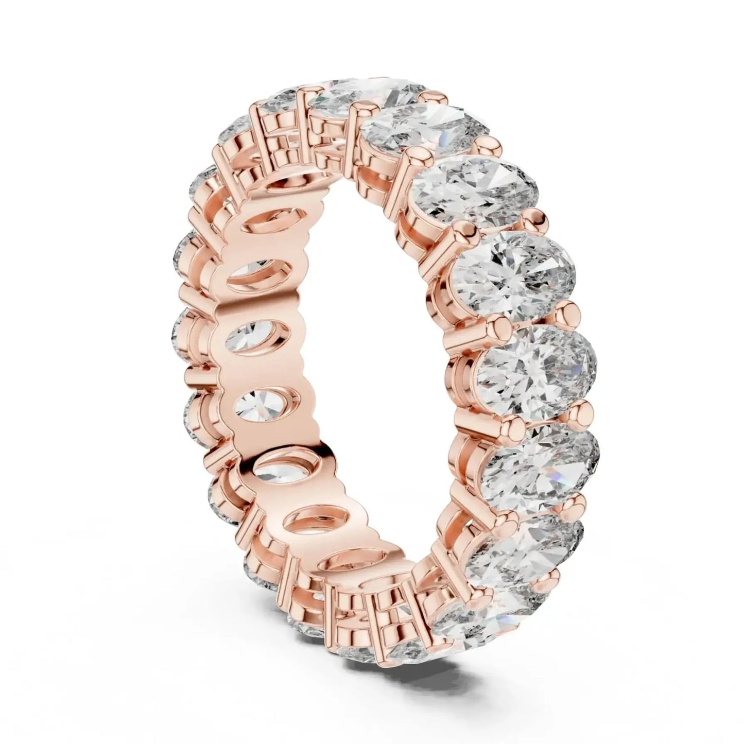 silver Classic Oval Diamond Ring