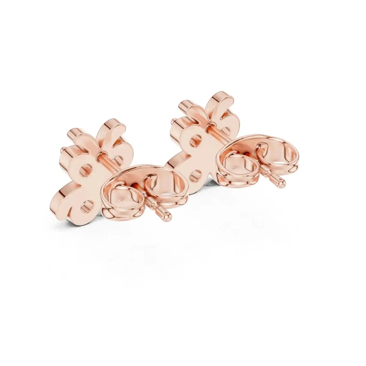 silver Minimal Butterfly Stud Earrings