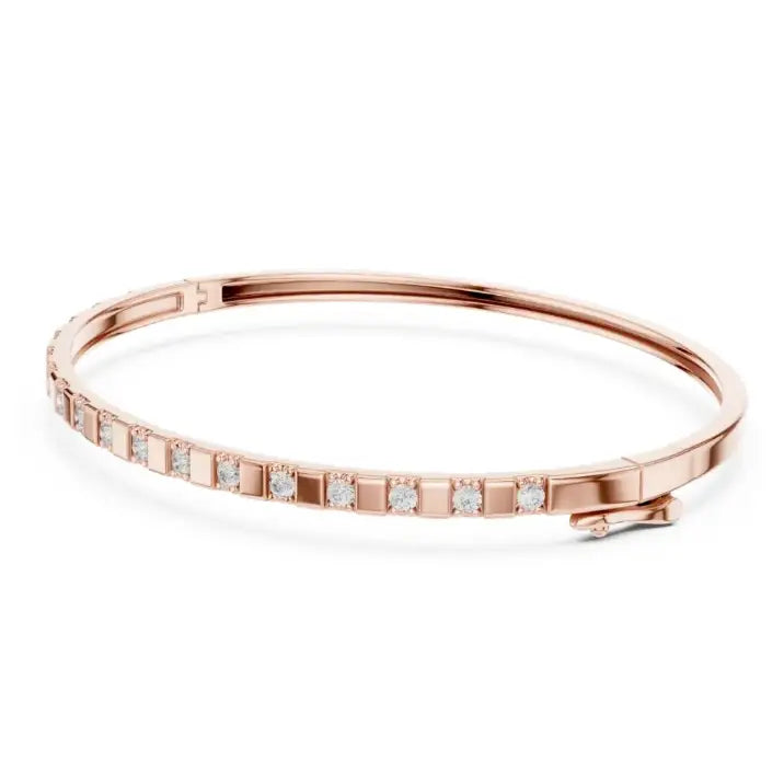 silver Diamond Drift Bracelet