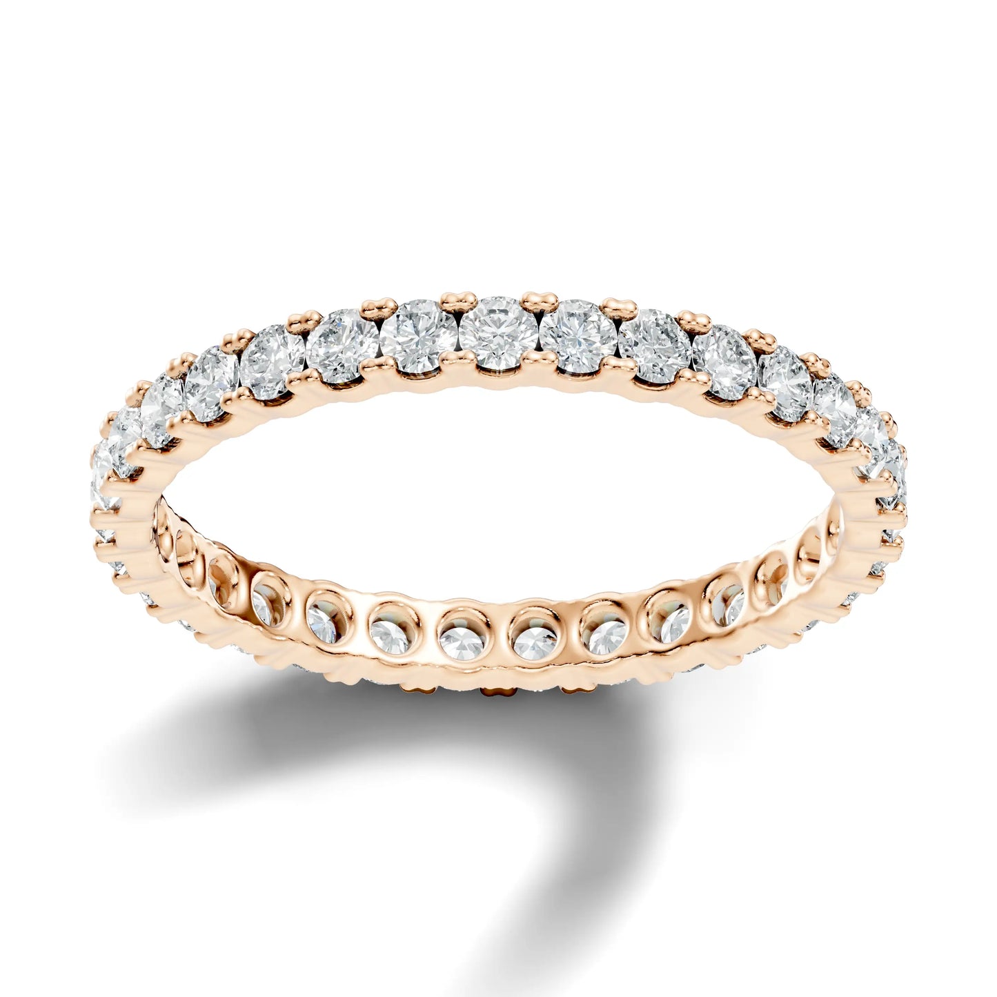 silver Dazzling Diamond Circle Ring