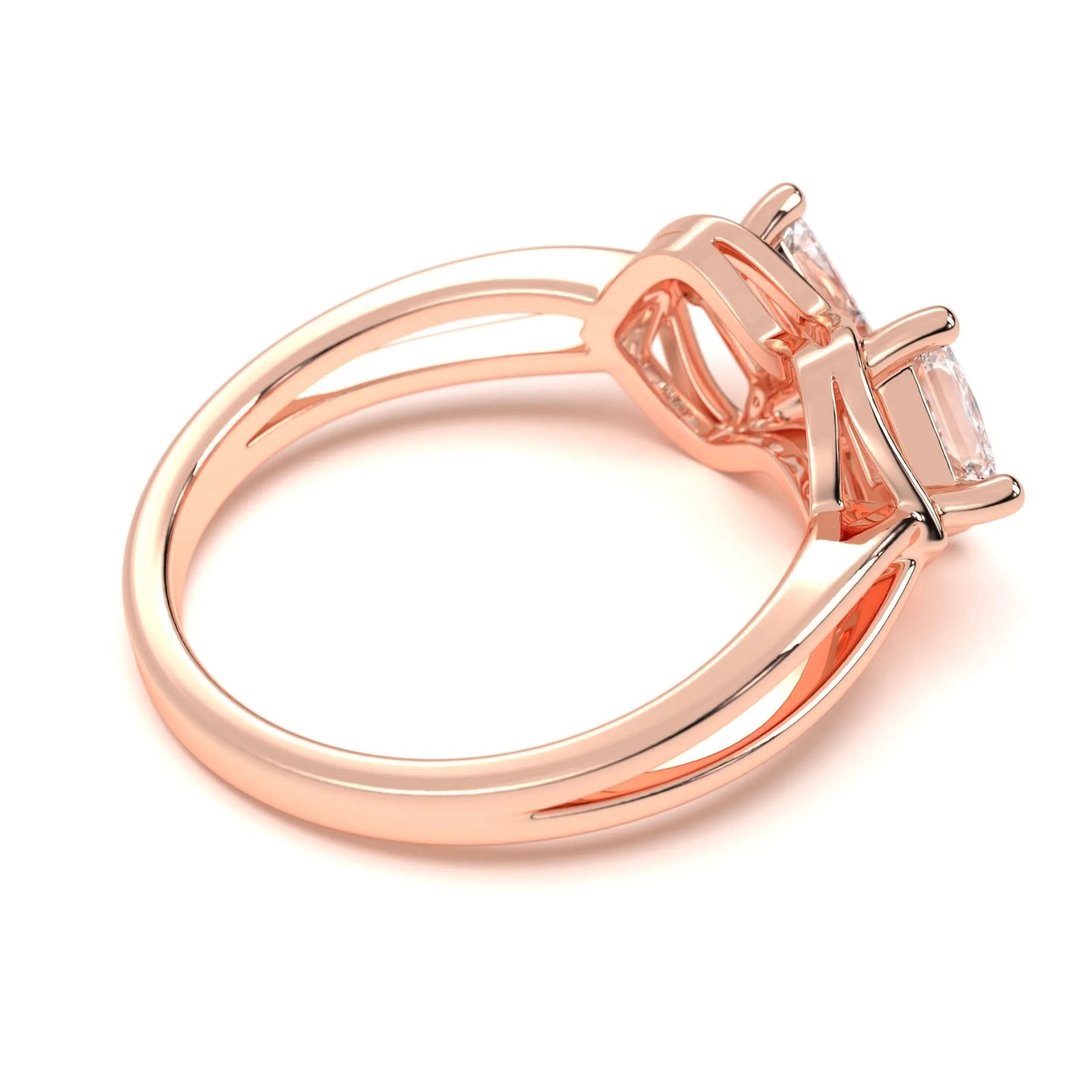 Princess silver Duo Ring