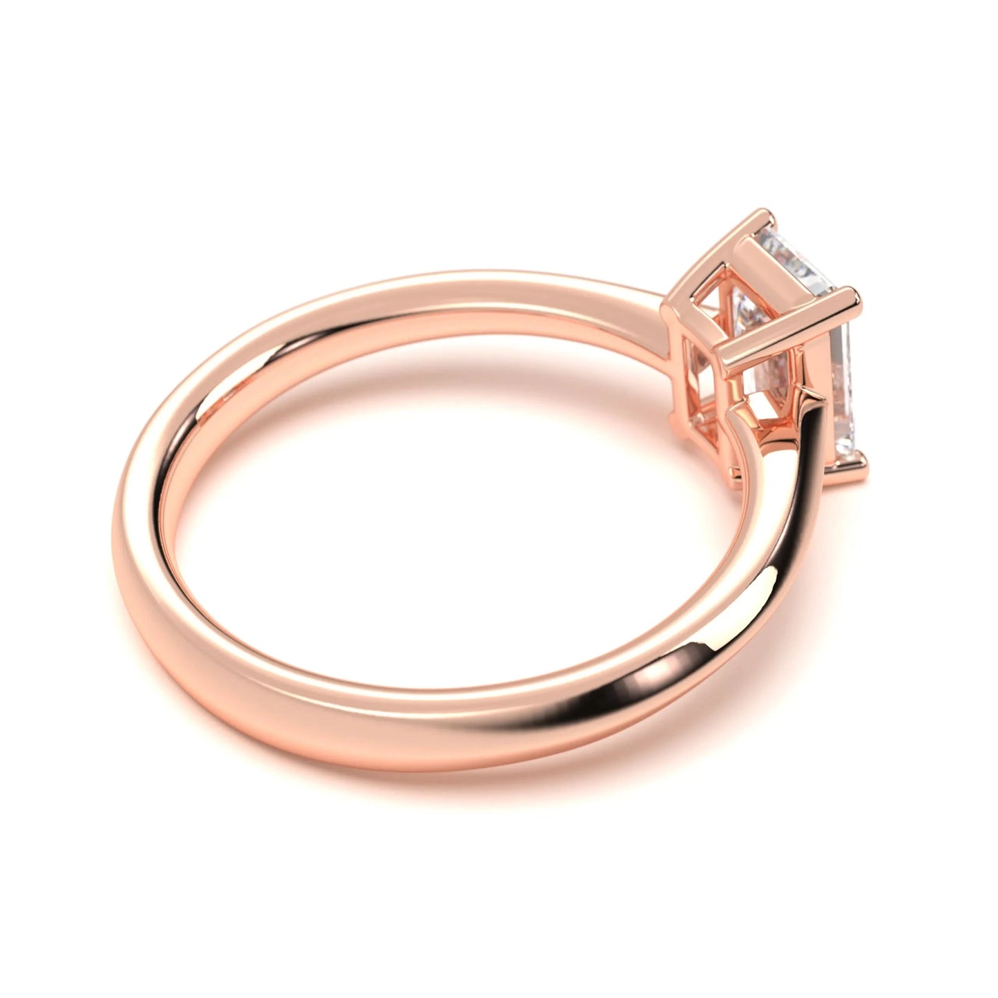 Modern silver Solitaire Ring