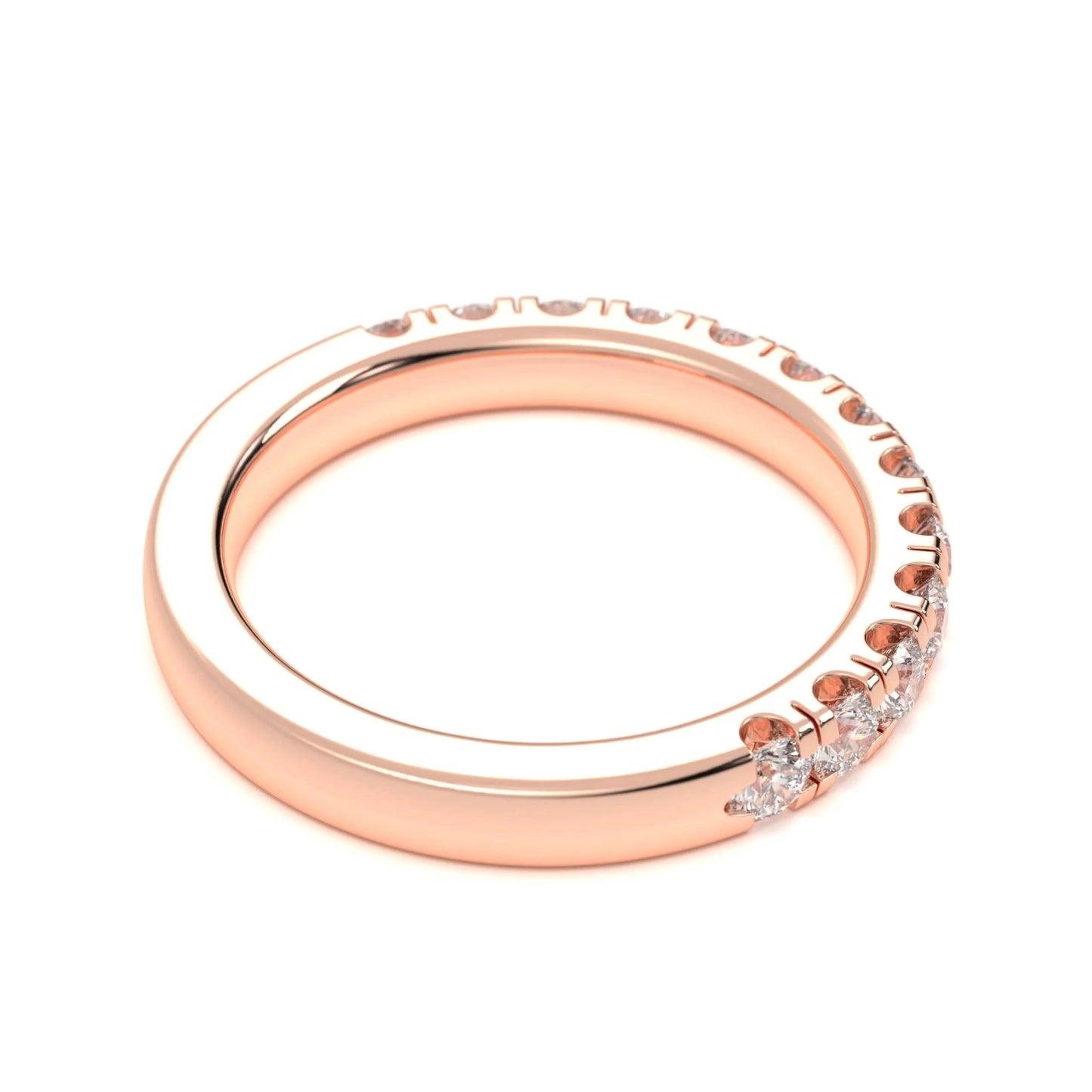 silver Classic Diamond Band Ring