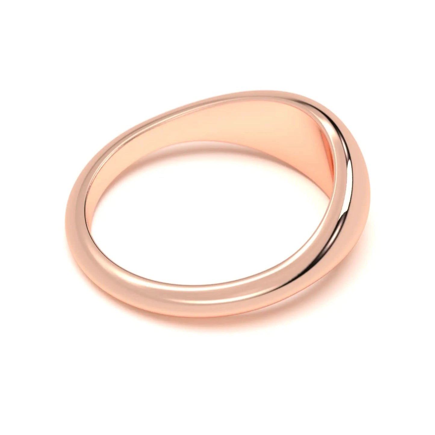 Fluid silver Curve Ring