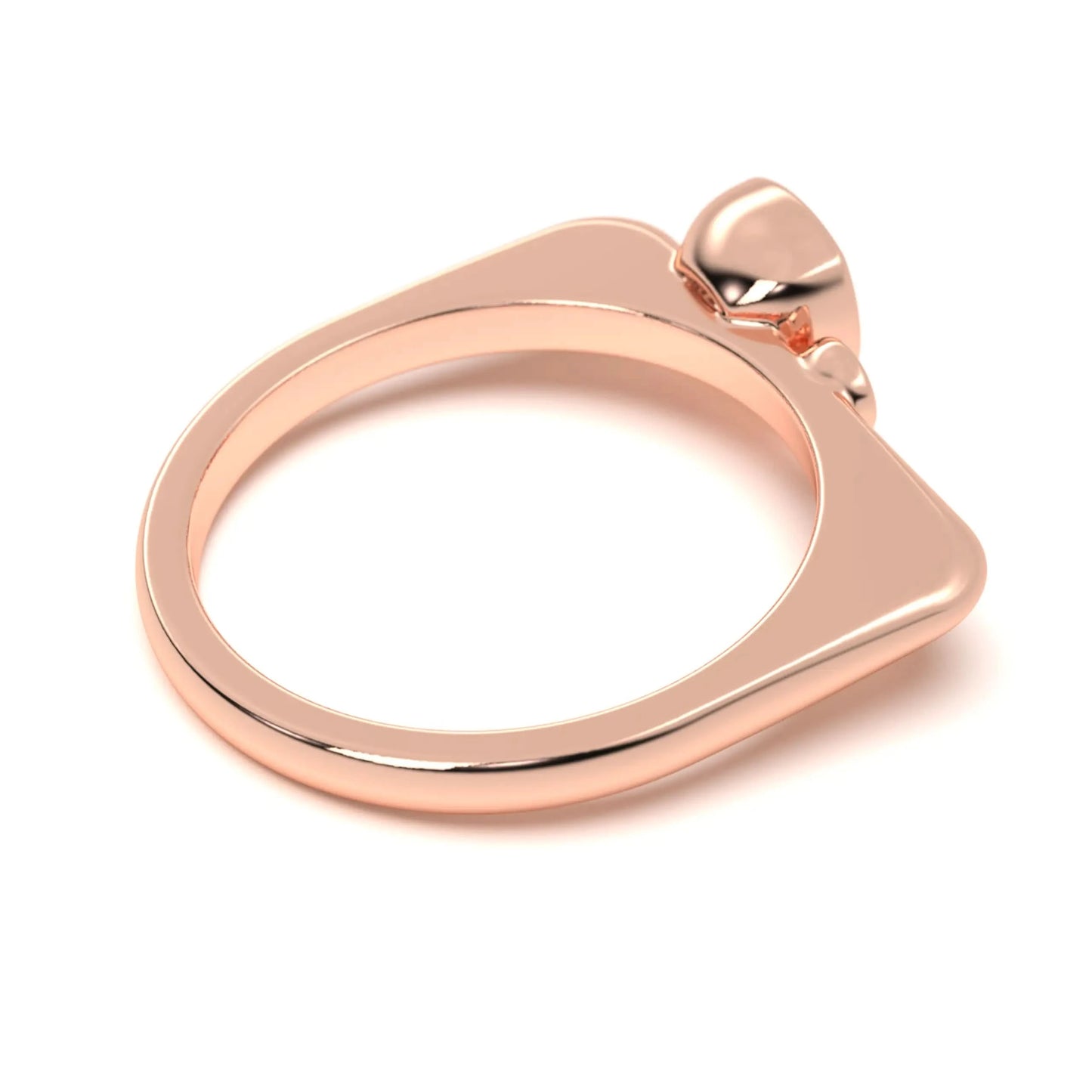 silver Cushion Solitaire Ring