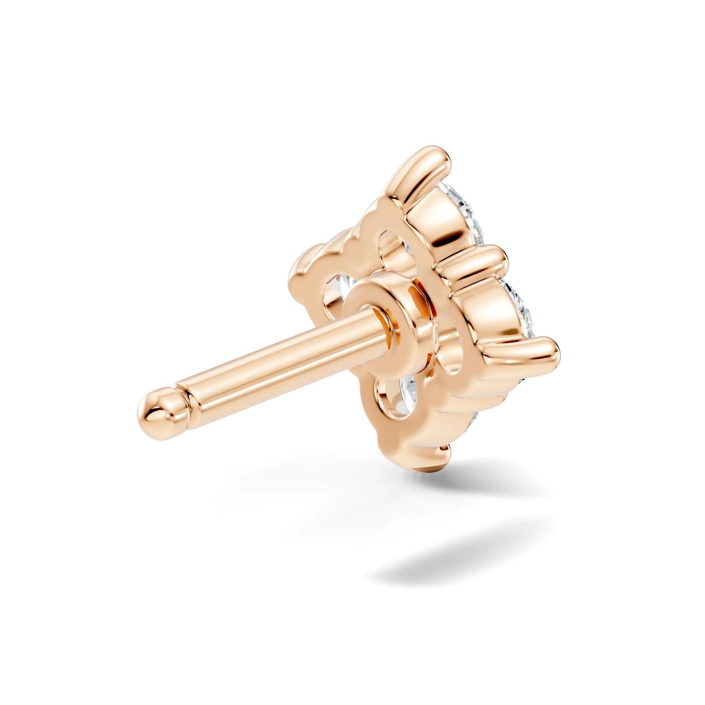 silver Aura Diamond Nose Pin