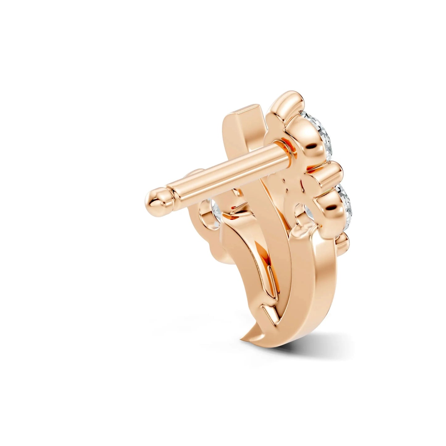 silver Aura Shine Nose Pin