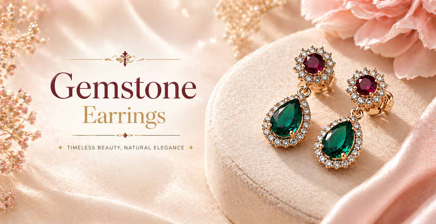 Gemstone earrings