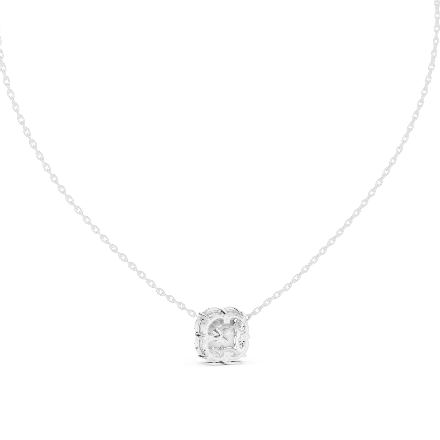 silver Diamond Glow Pendant