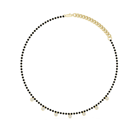 silver Starlight Bead Necklace