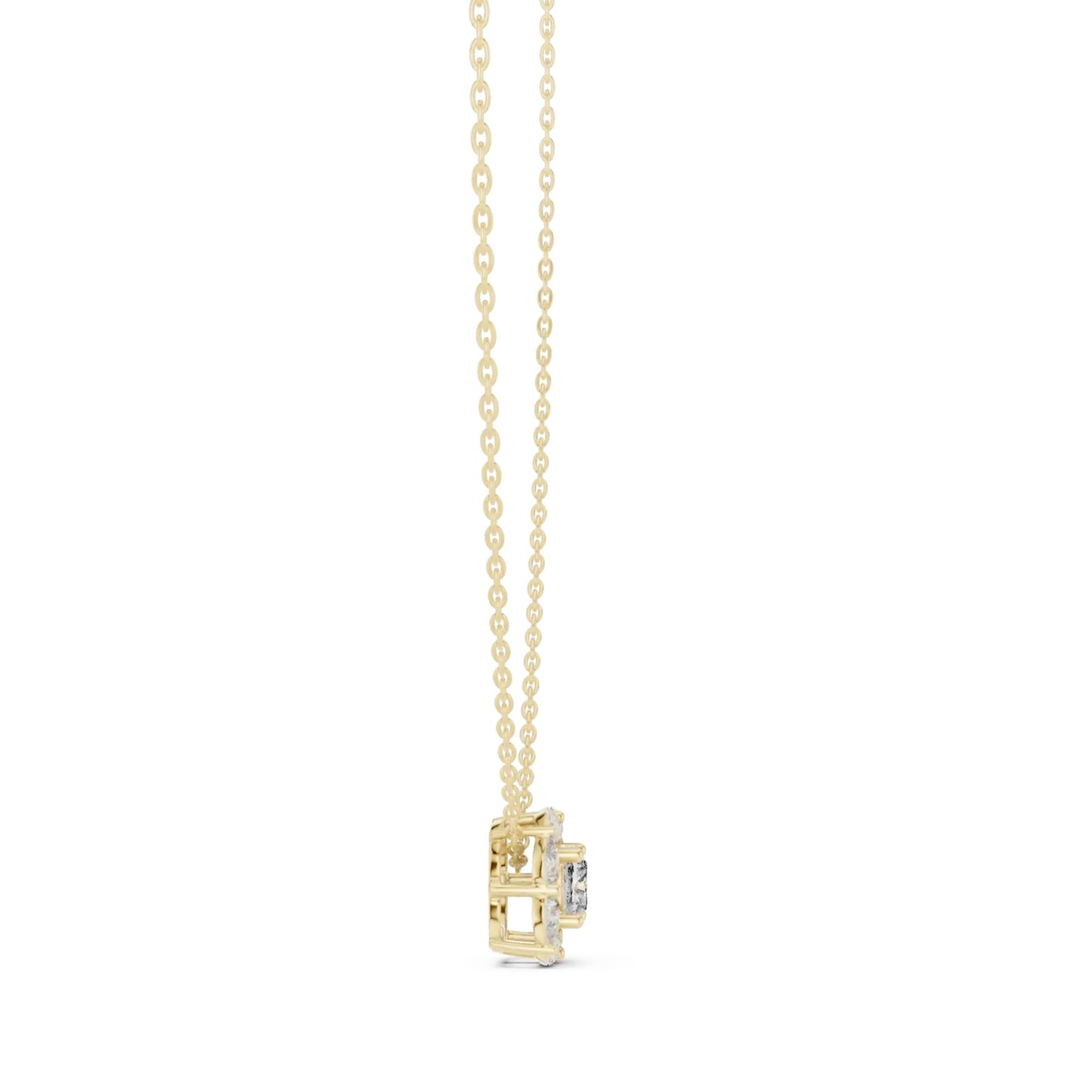 silver Diamond Glow Pendant