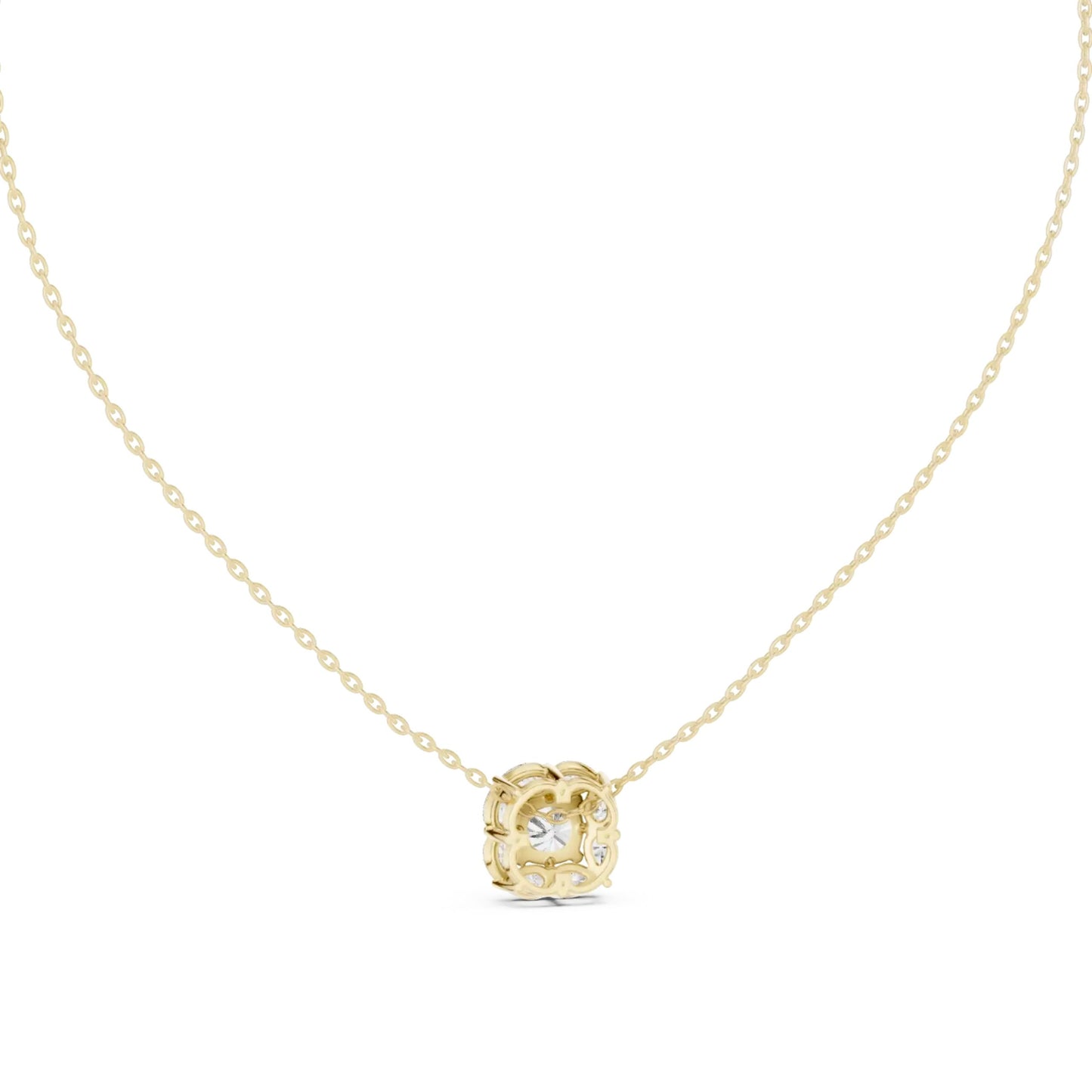 silver Diamond Glow Pendant