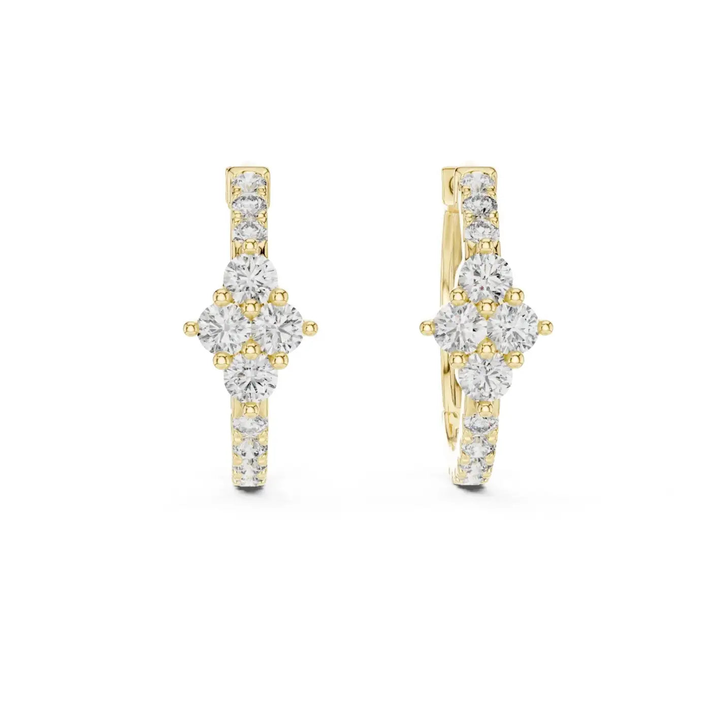 silver Sparkling Flower Studs