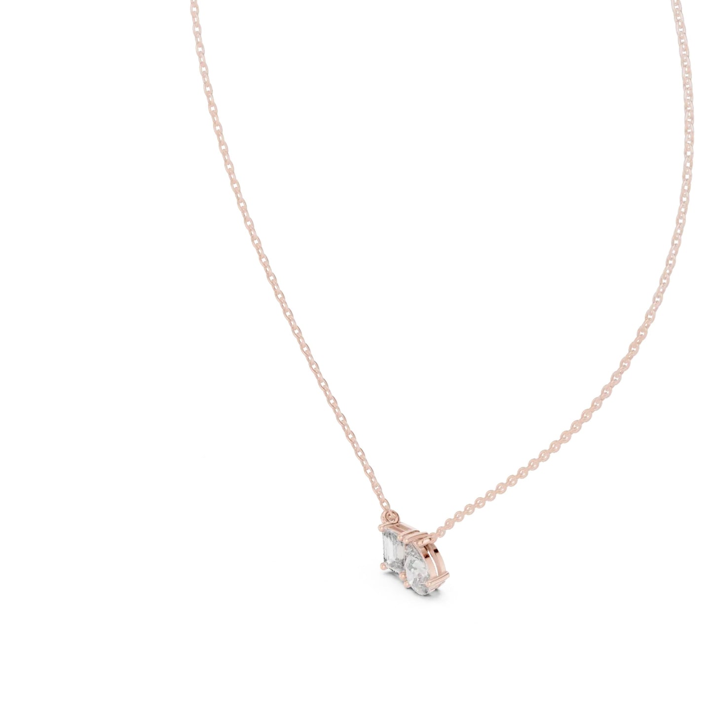 silver Dual Stone Elegance Pendant
