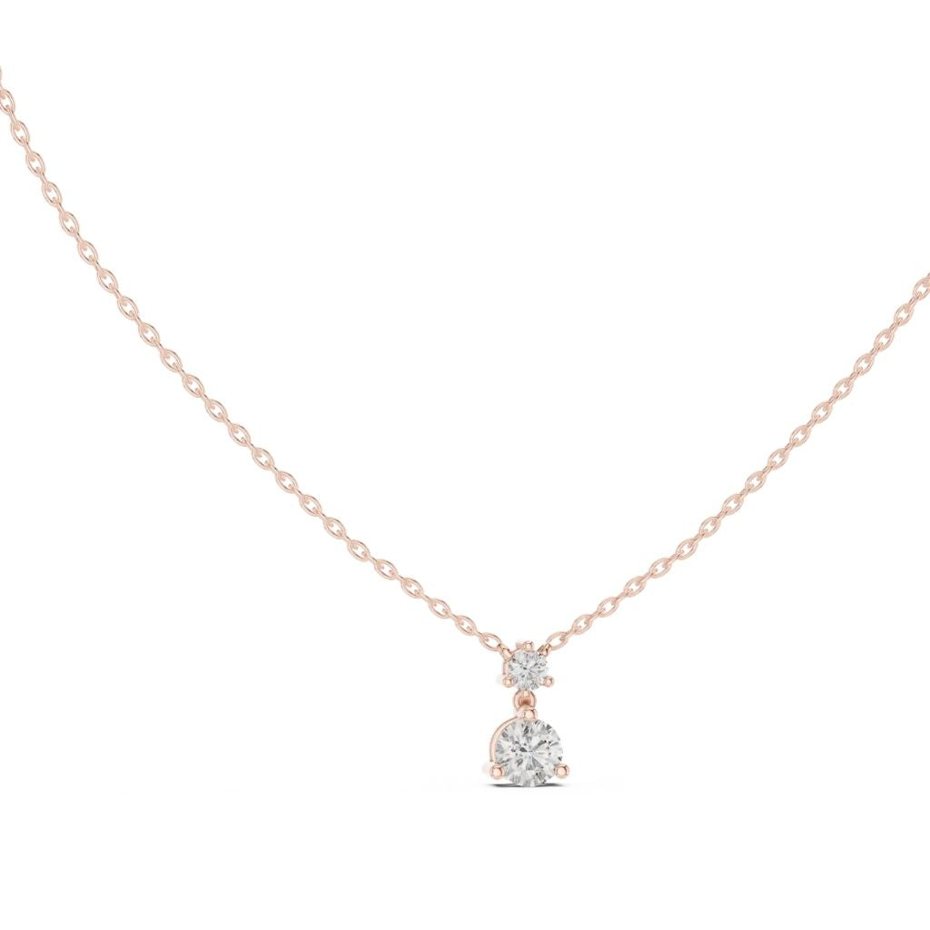 silver Grace Drop Diamond Pendant