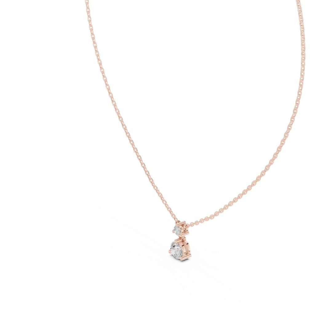 silver Grace Drop Diamond Pendant