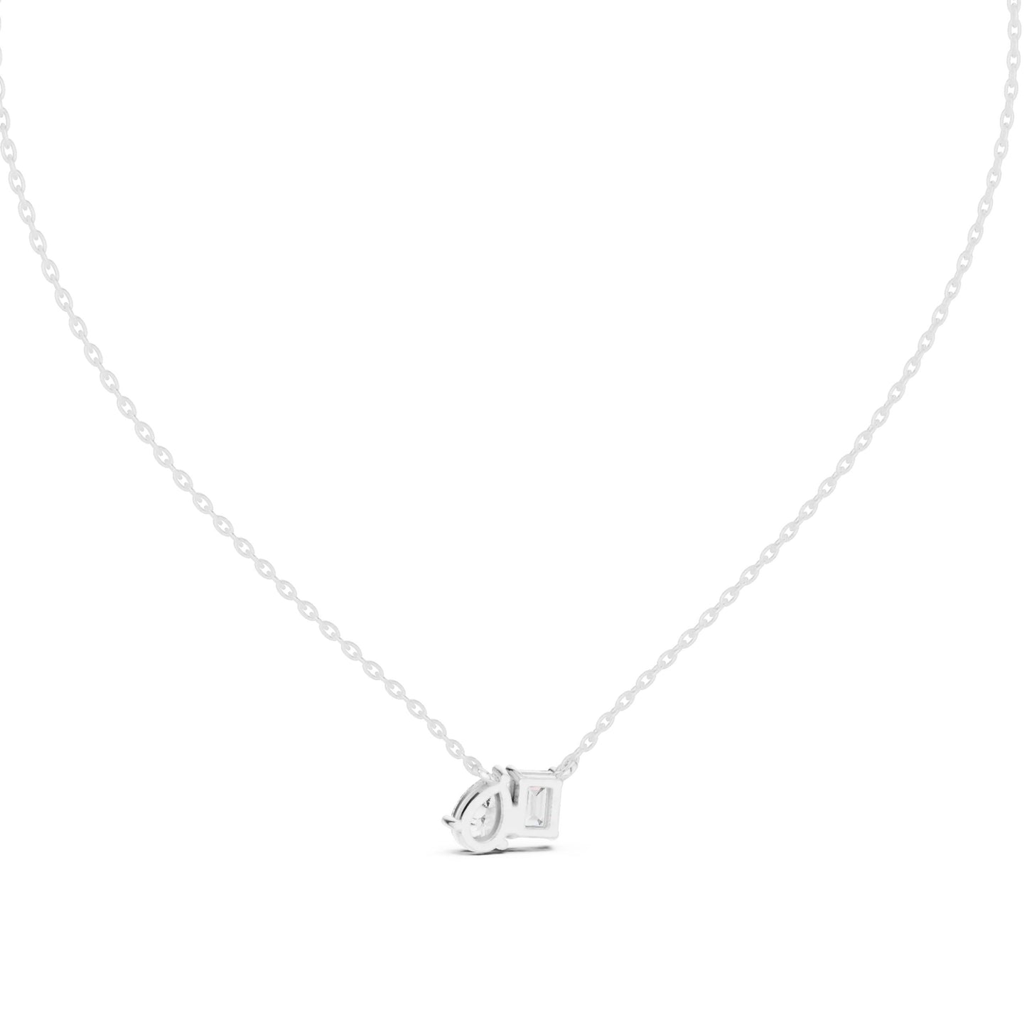 silver Dual Stone Elegance Pendant