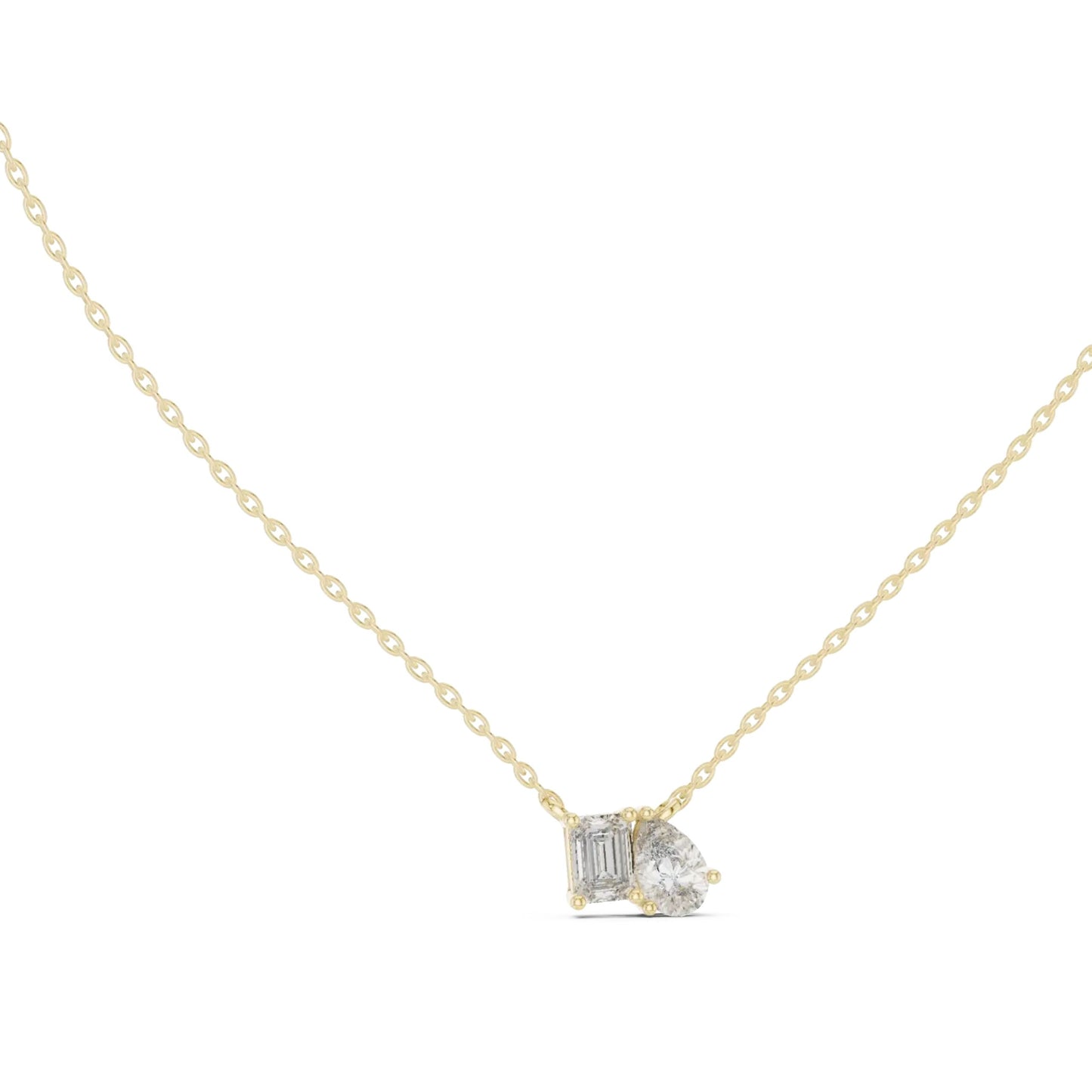 silver Dual Stone Elegance Pendant