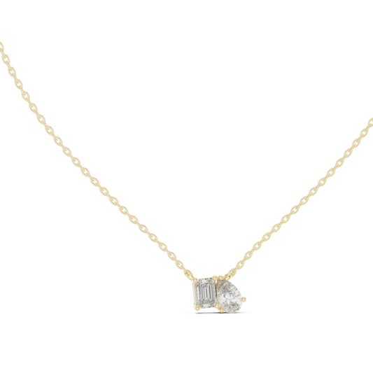 silver Dual Stone Elegance Pendant