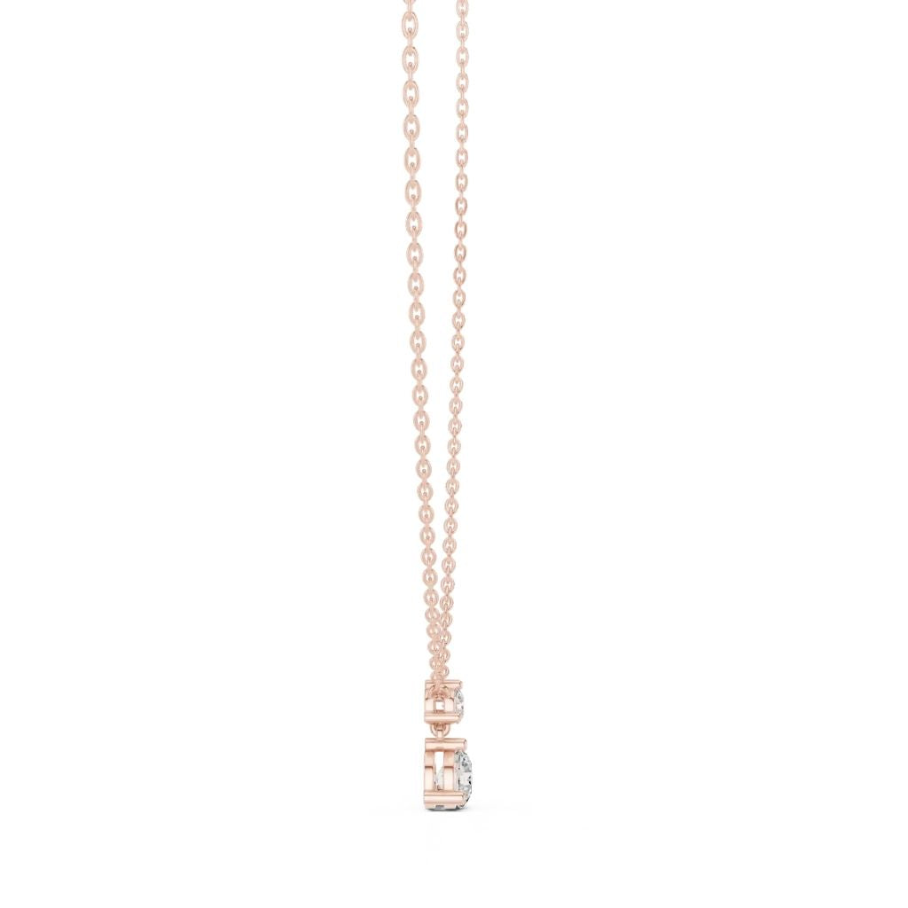 silver Grace Drop Diamond Pendant