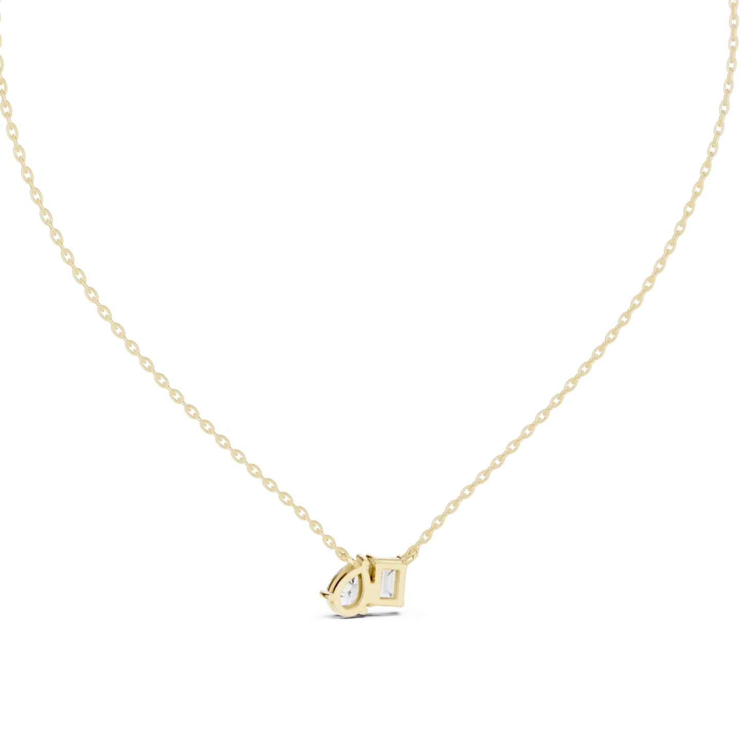 silver Dual Stone Elegance Pendant