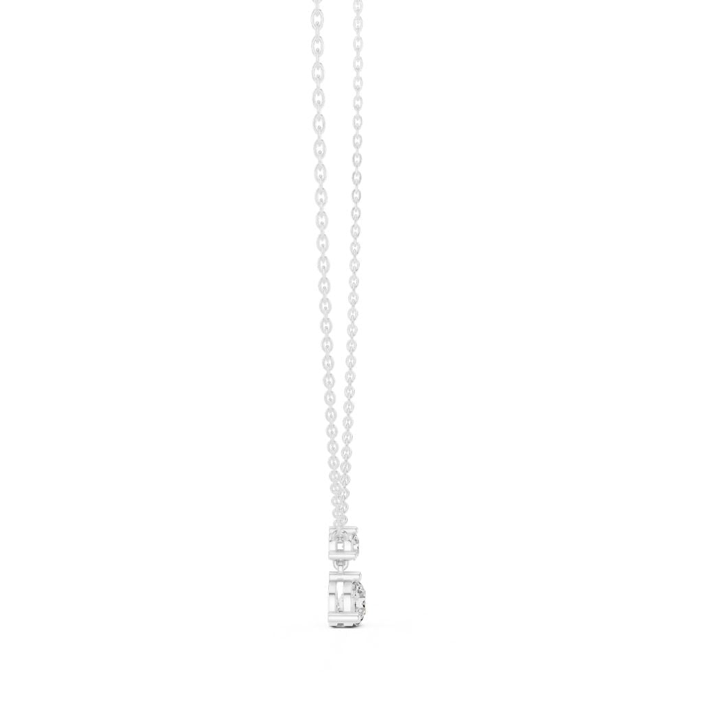 silver Grace Drop Diamond Pendant