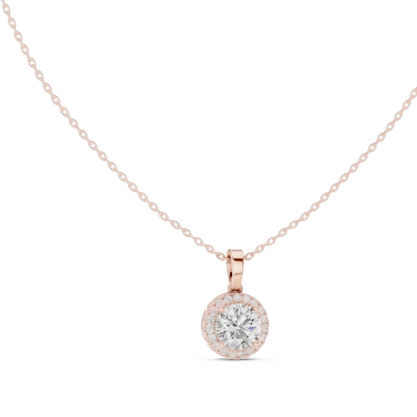 silver Minimal Luxe Halo Pendant