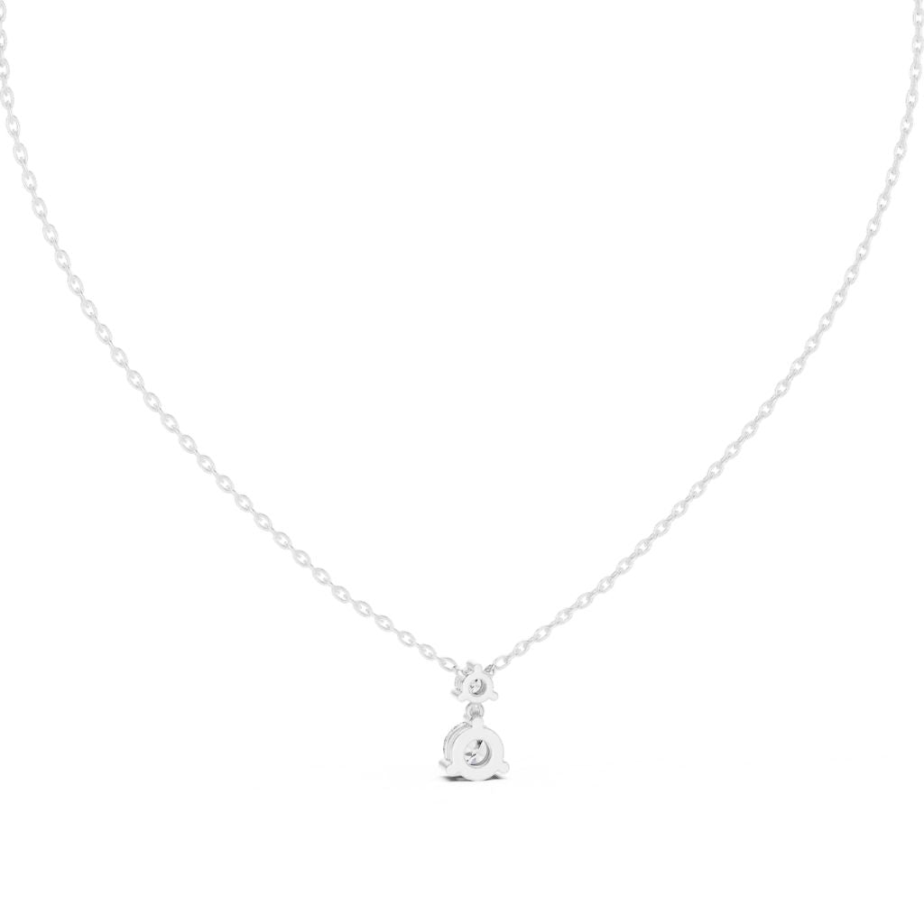 silver Grace Drop Diamond Pendant