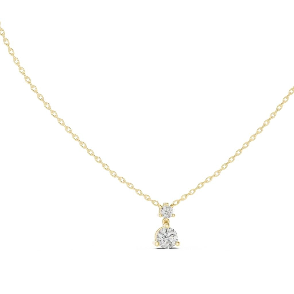 silver Grace Drop Diamond Pendant