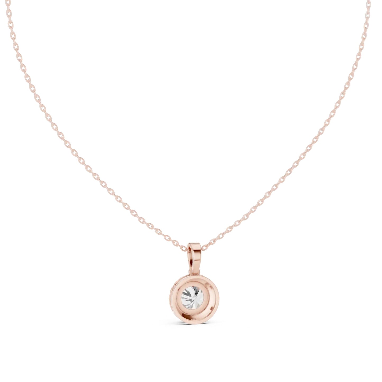 silver Minimal Luxe Halo Pendant
