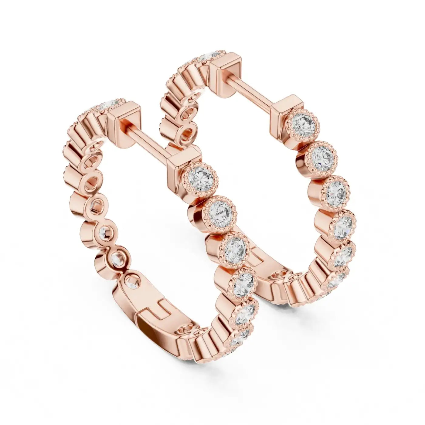 silver Modern Gold Sparkle Huggie Earrings