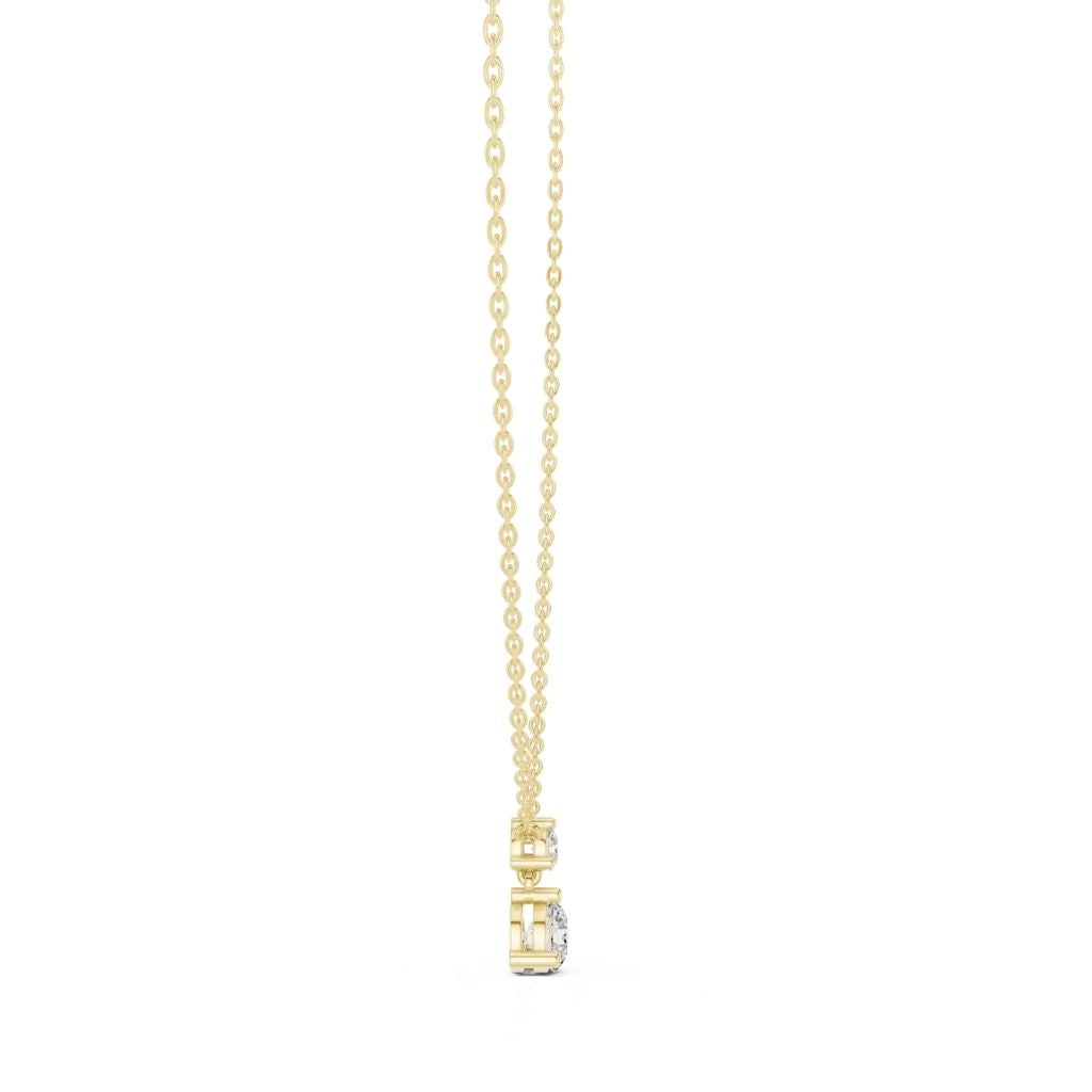 silver Grace Drop Diamond Pendant