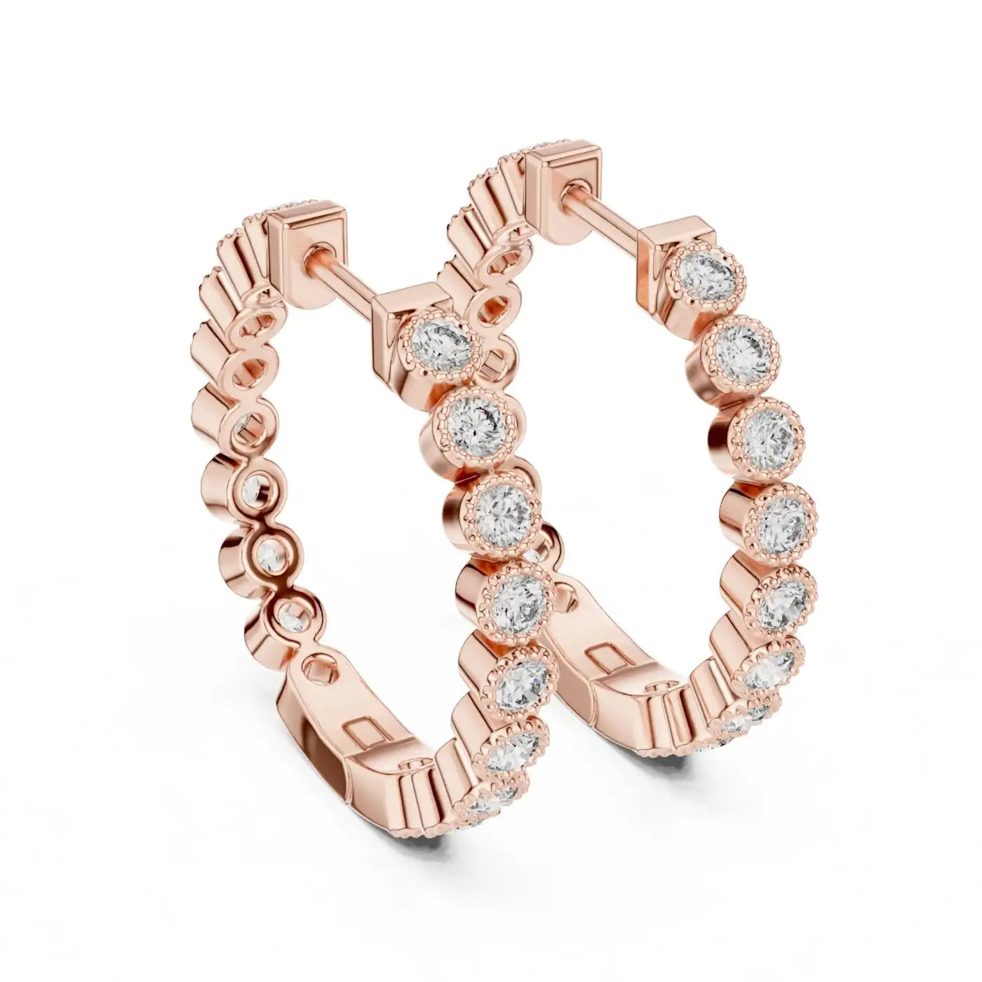 silver Modern Gold Sparkle Huggie Earrings