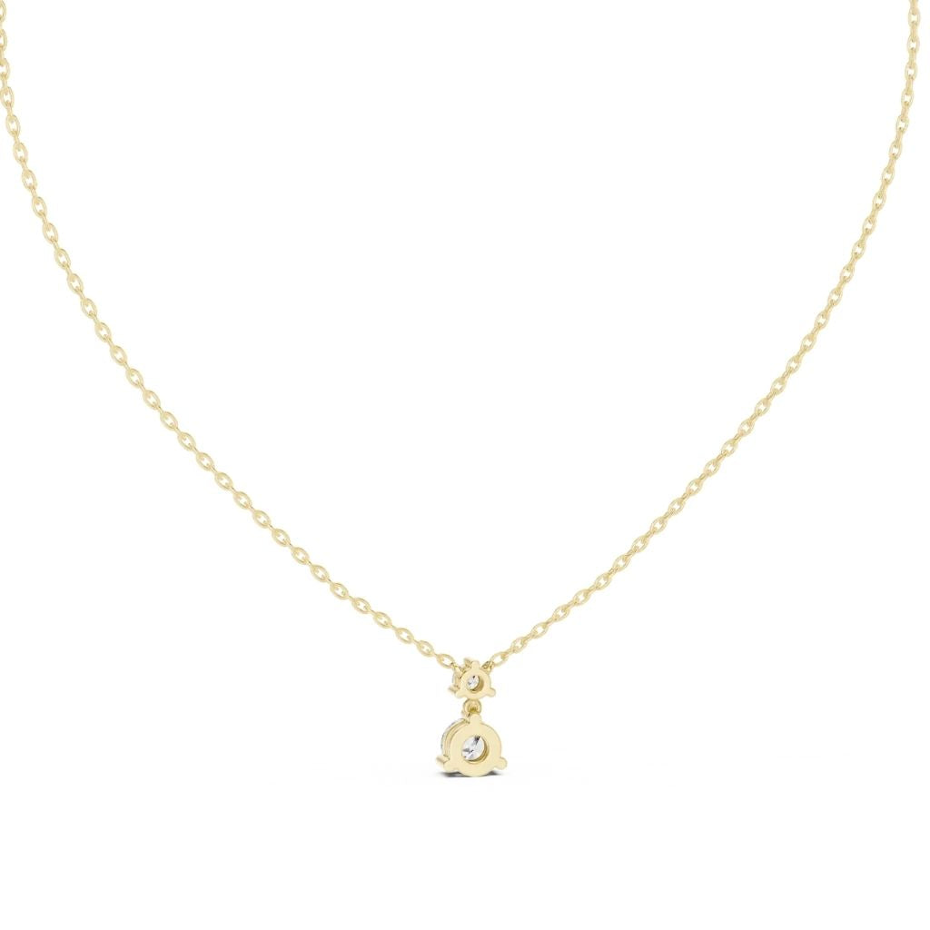 silver Grace Drop Diamond Pendant