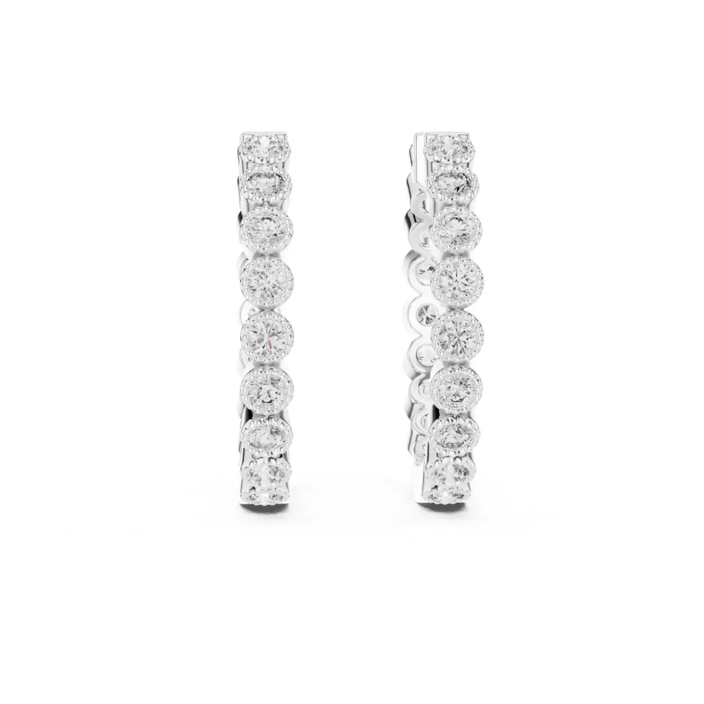 silver Modern Gold Sparkle Huggie Earrings