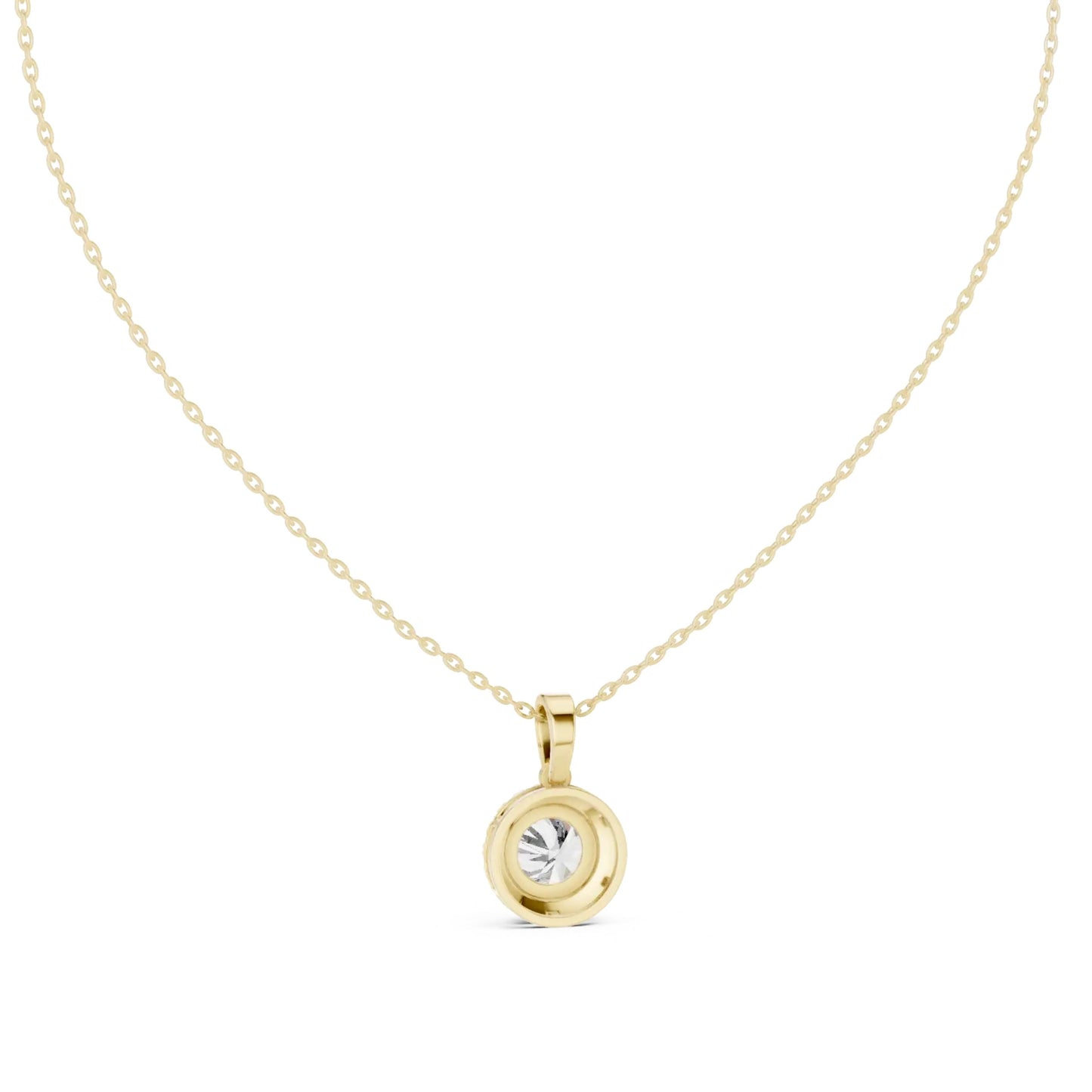 silver Minimal Luxe Halo Pendant