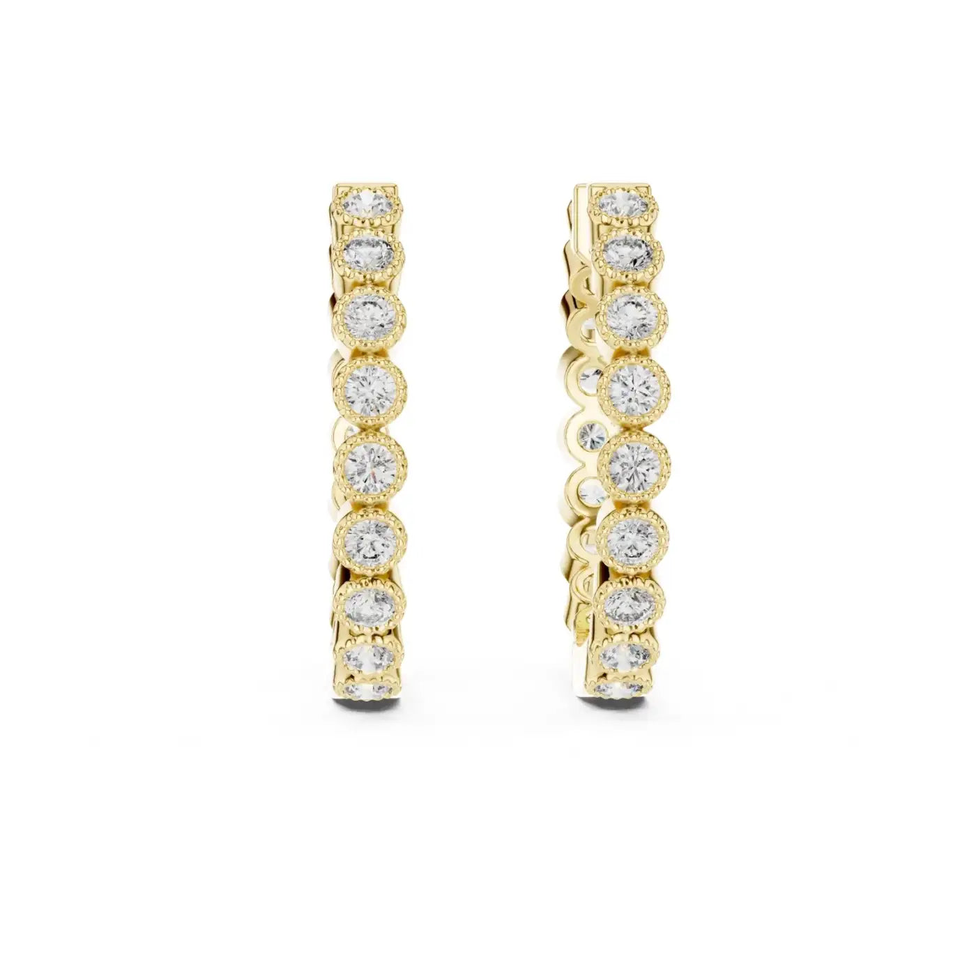 silver Modern Gold Sparkle Huggie Earrings