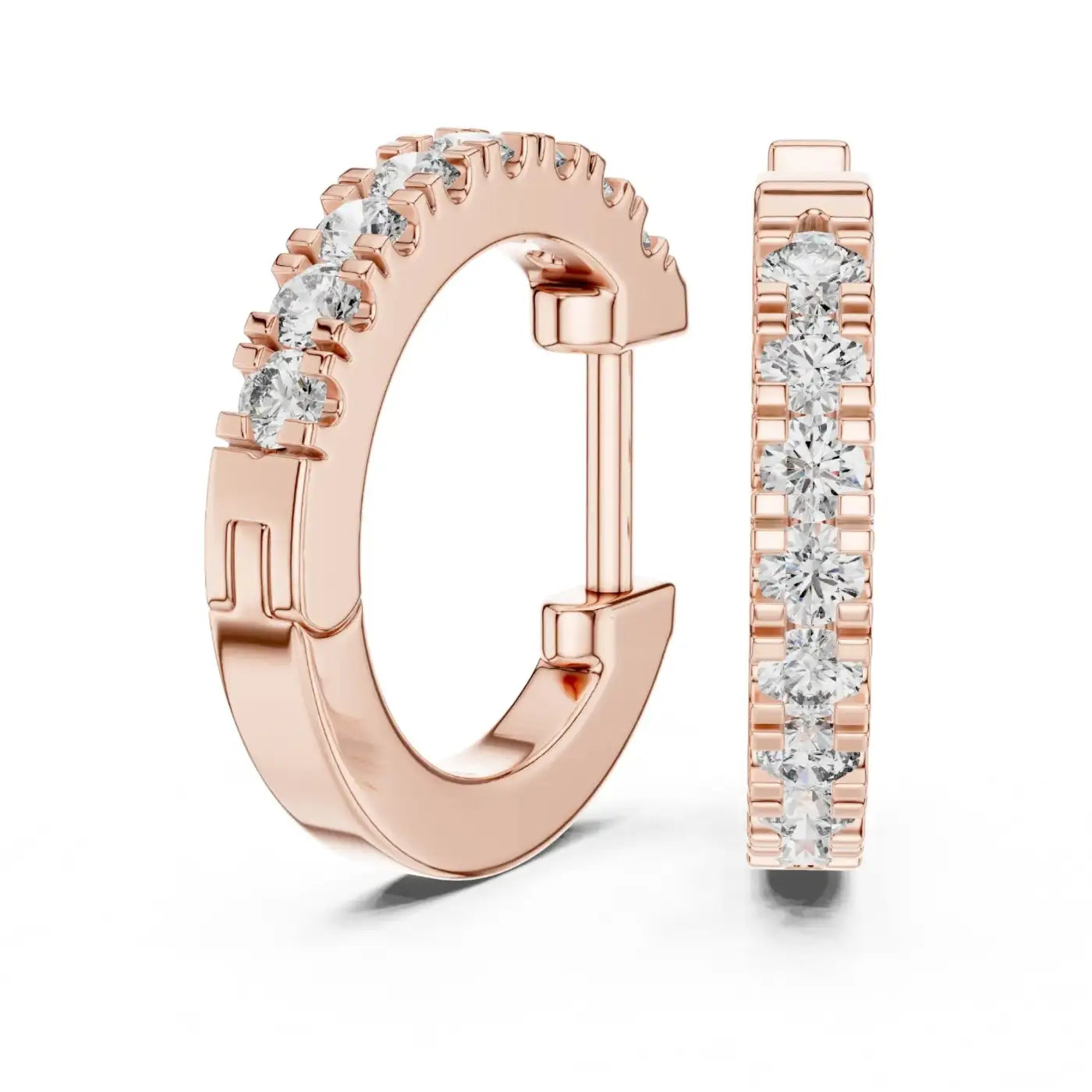 silver Diamond Glow Earrings