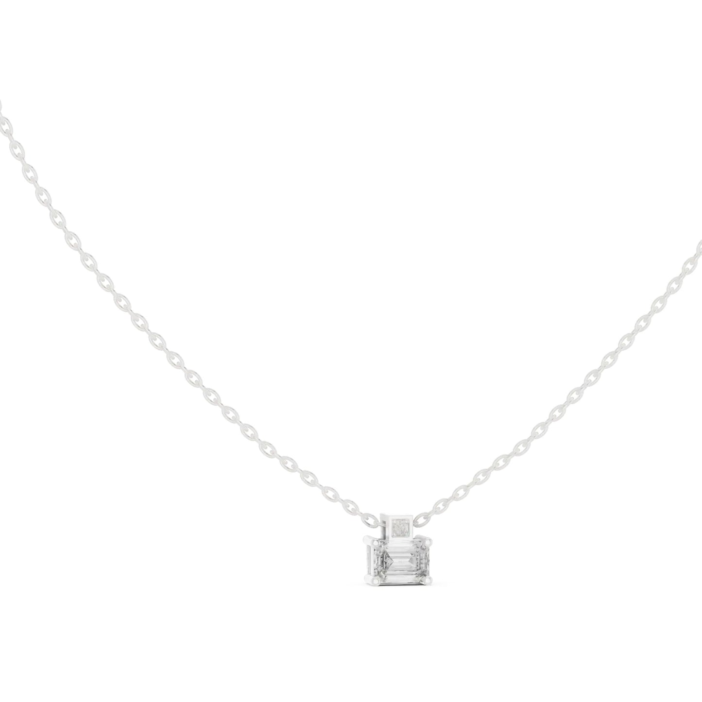 silver Modern Crystal Pendant
