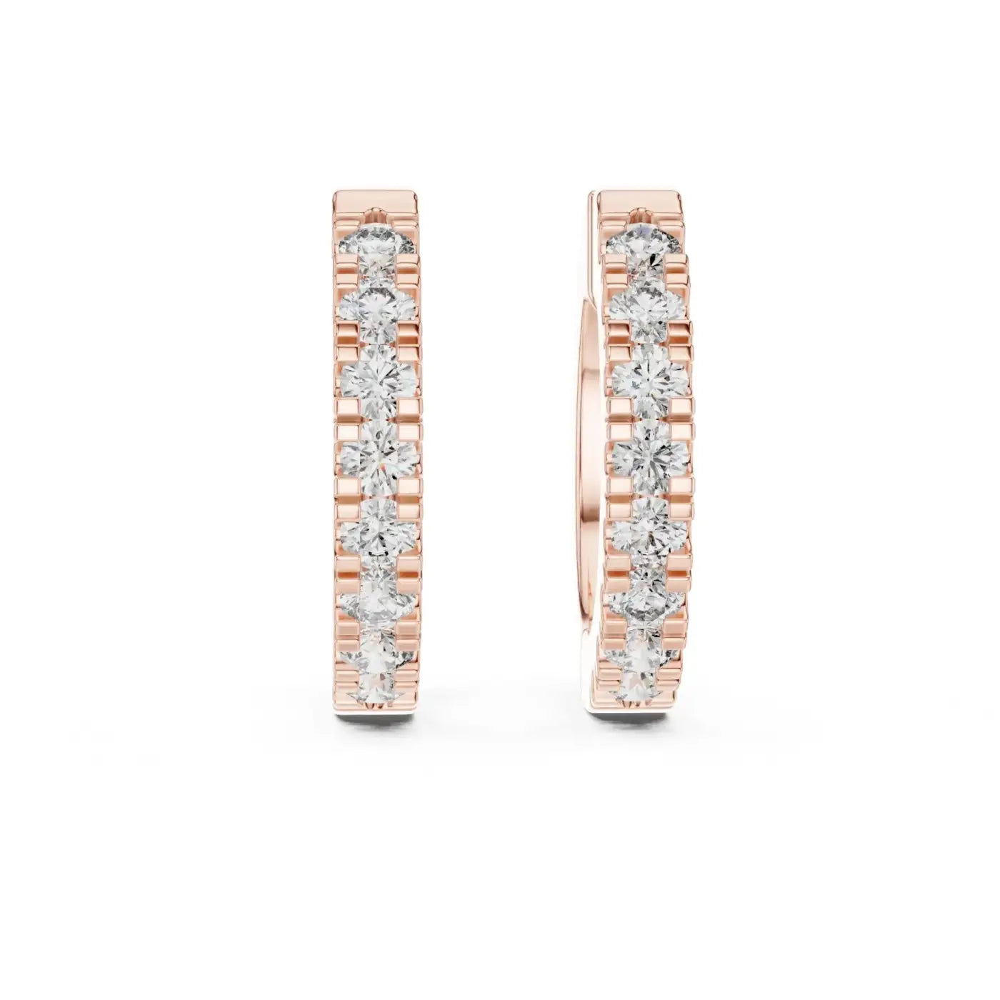 silver Diamond Glow Earrings
