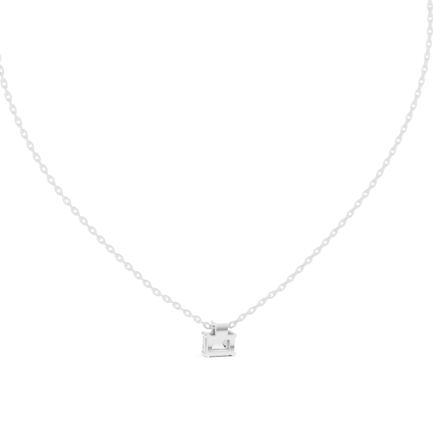 silver Modern Crystal Pendant