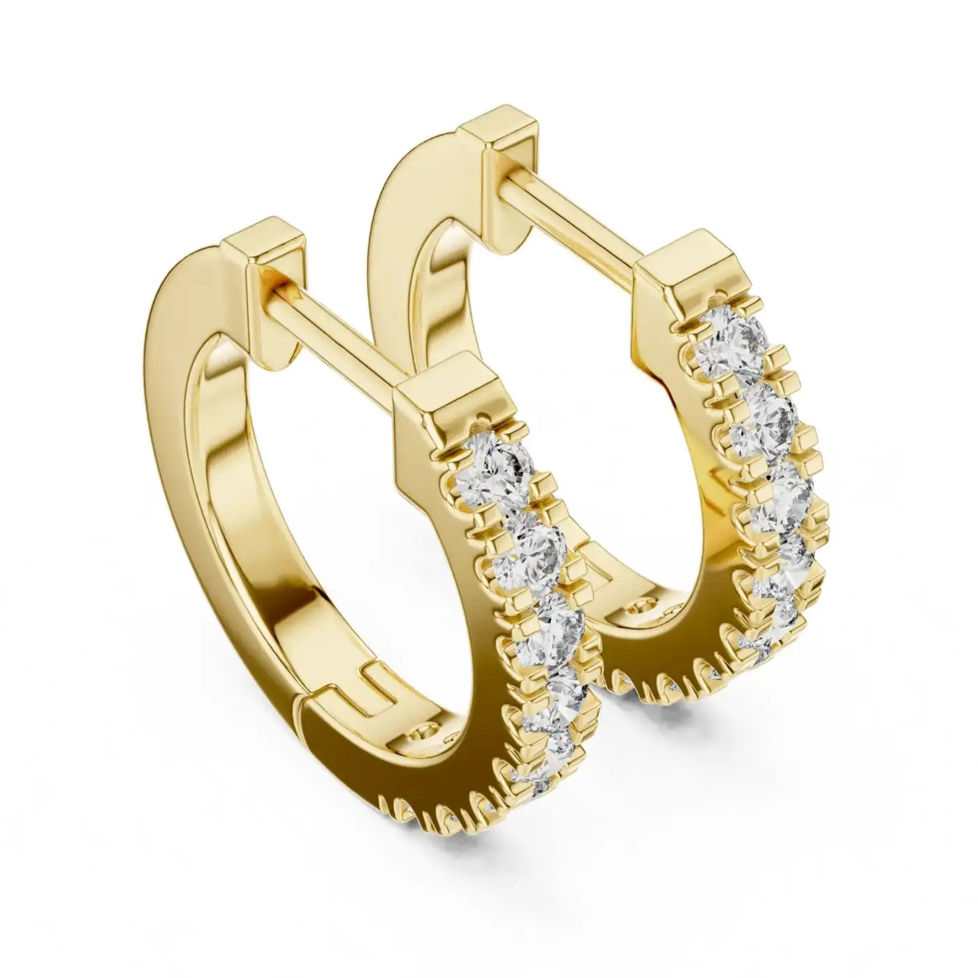 silver Diamond Glow Earrings