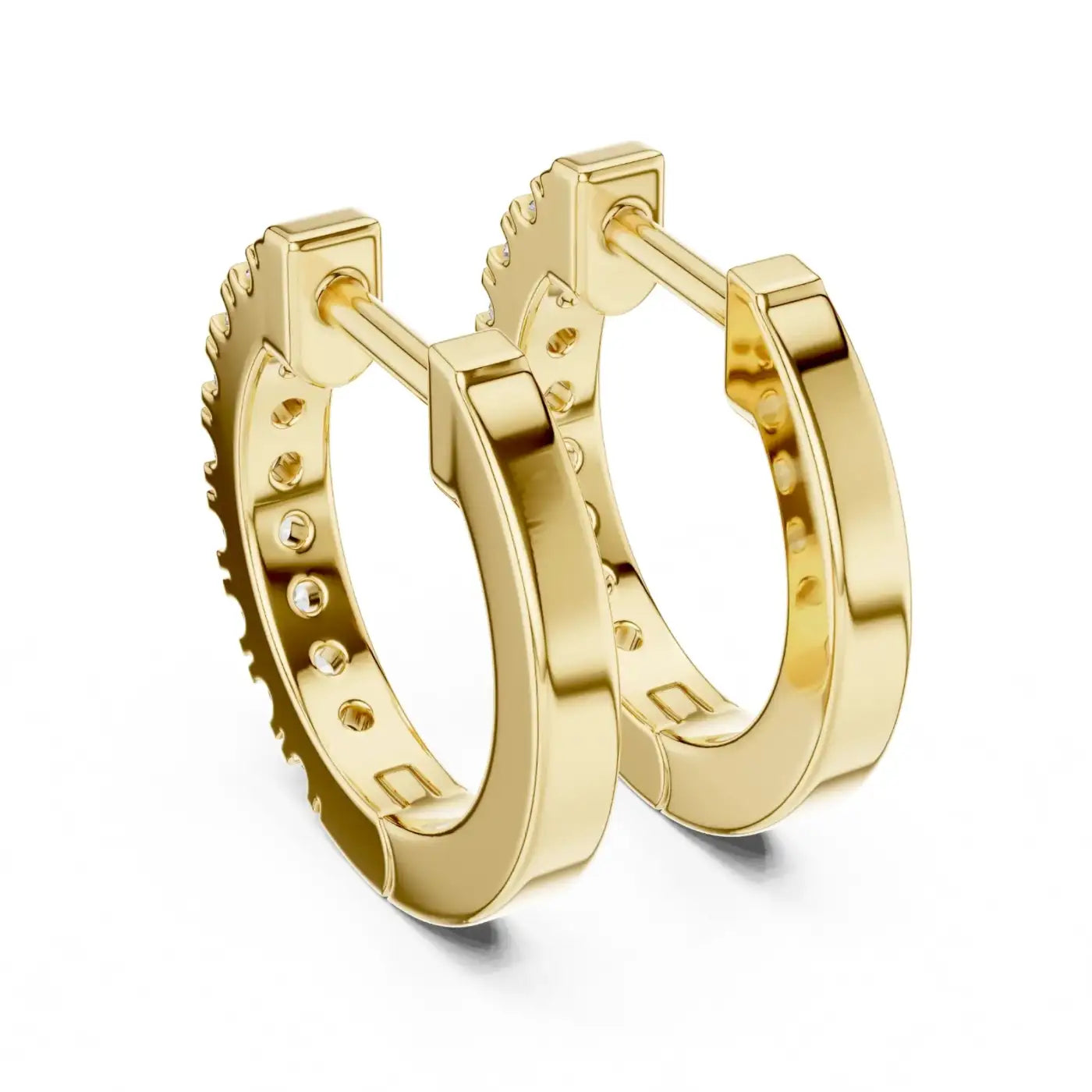 silver Diamond Glow Earrings