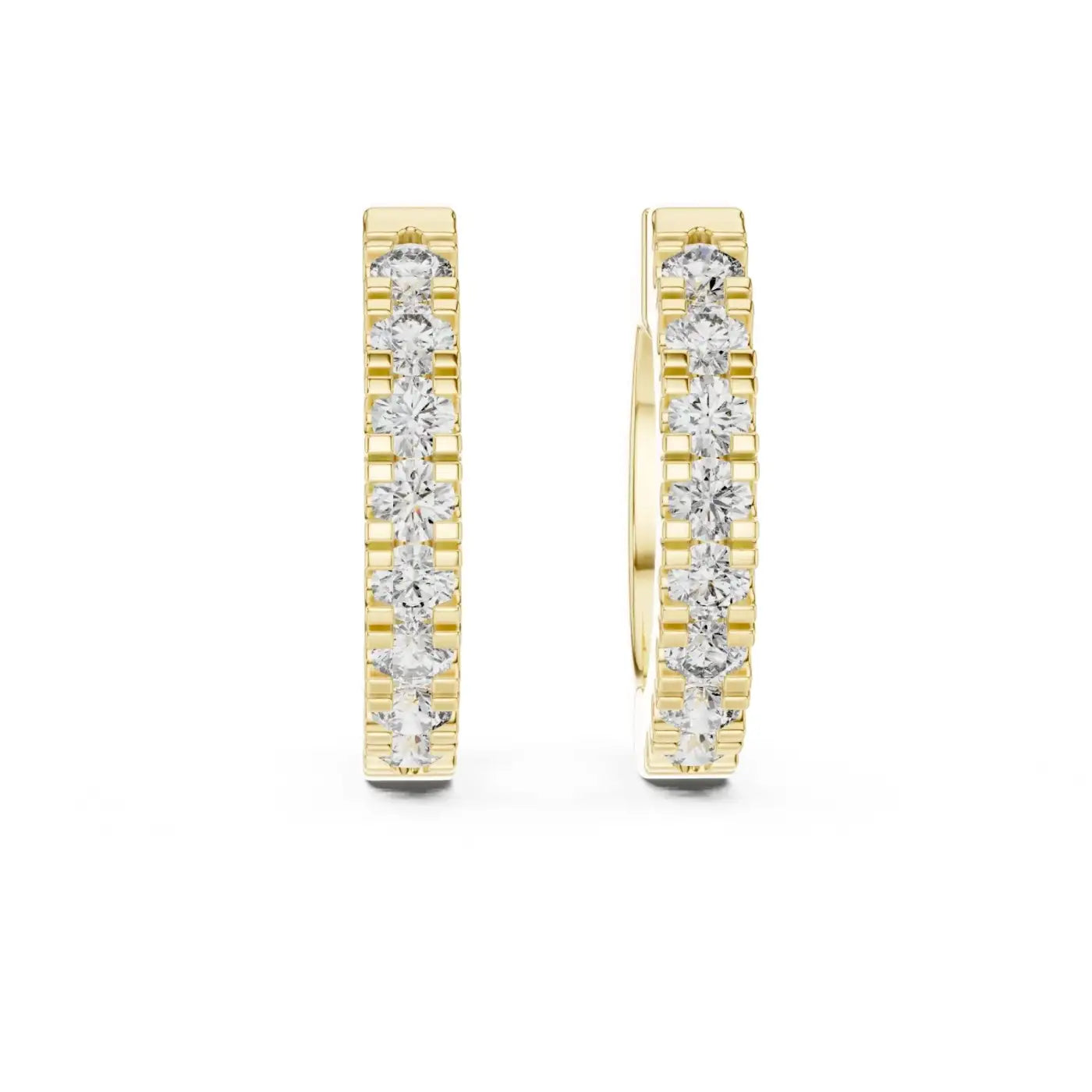 silver Diamond Glow Earrings