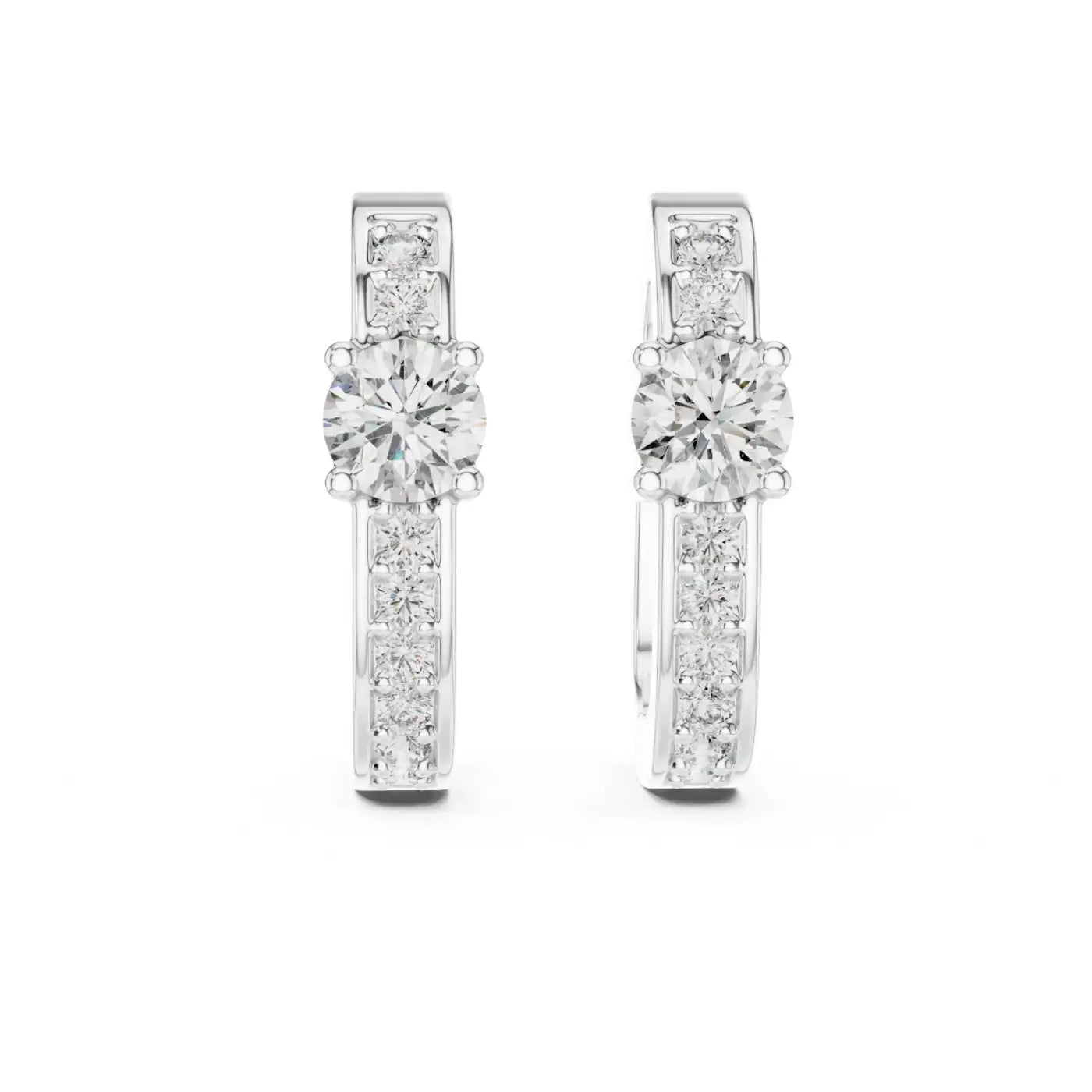 silver Minimal Glam Earrings